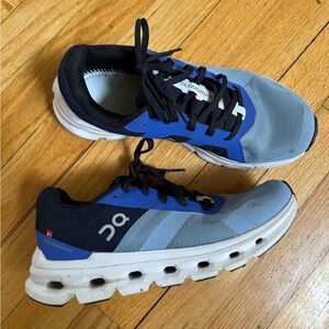 ON Running Cloudrunner Blue and Black Sneakers